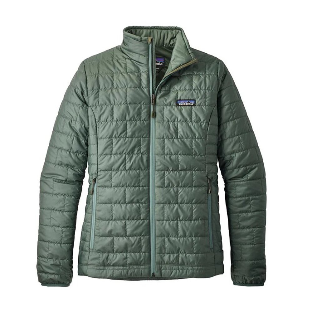 women's patagonia hemlock green nano puff jacket | xs